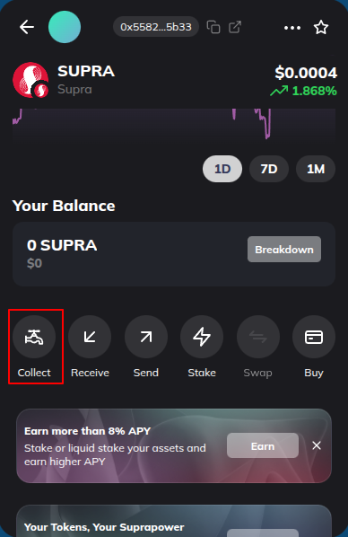 Supra testnet faucet
