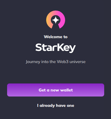 StarKey welcome screen