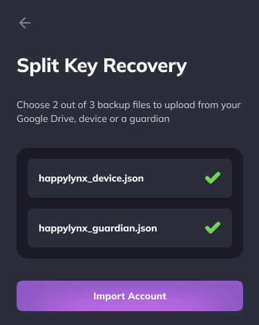 Decrypt to re-download backup