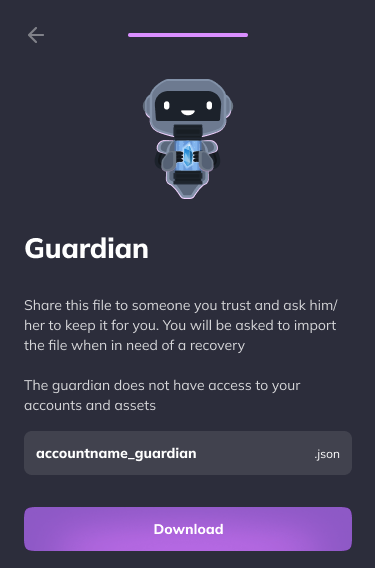 Send backup to guardian