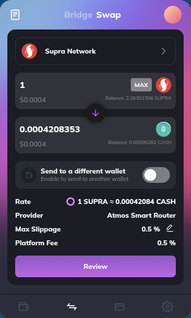 Swap form