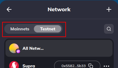 Supra testnet faucet